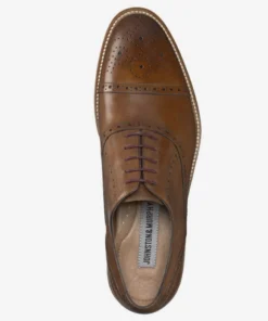 Graham's Style Store Dubuque Johnston & Murphy Conard Cape Toe Tan Calfskin