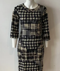 Papillonblanc Houndtooth Shift Dress Dresses & Skirts