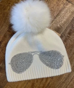Mitchie's Aviator With Fox Fur Women's Hats Gloves & Scarves