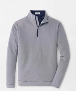 Peter Millar Perth Sugar Stripe Performance 1/4 Zip Men’s Tops