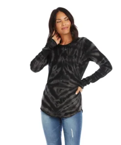 Karen Kane Long Sleeve Tie-Dye Top