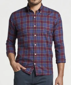 Men’s Tops Peter Millar Beaumont Cotton Plaid Shirt