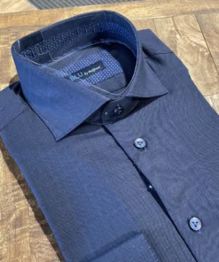 Serica Blu Heather Solid W/ Print Trim Men’s Tops