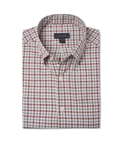 Scott Barber Burgundy/Grey Gingham