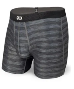 Graham's Style Store Dubuque Underwear SAXX Hot Shot Boxer Brief Black Heather