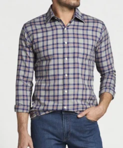 Peter Millar St. Albert Flannel Check Men’s Tops