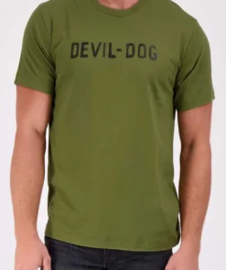 Devil-Dog Devil Dog Army Green Tee Men’s Tops