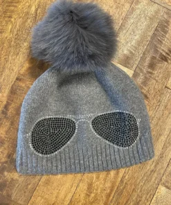 Mitchie's Aviator With Fox Fur Women's Hats Gloves & Scarves