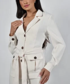Women’s Tops Frank Lyman Ivory Woven Jacket
