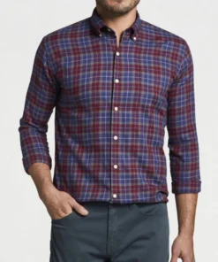 Men’s Tops Peter Millar Beaumont Cotton Plaid Shirt