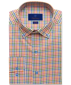 David Donahue Gingham Sport Shirt