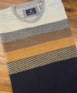 Montechiaro Impulso Block Stripe Crew Sweater