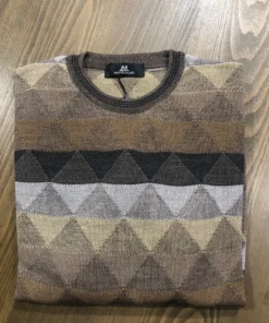Men’s Tops Montechiaro Diamond Pattern Sweater