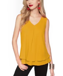 Frank Lyman Mustard Tank Women’s Tops