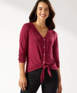 Tommy Bahama Kauai Tie Front Top