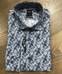 Serica Elite Blue Floral Vine Dress Shirt