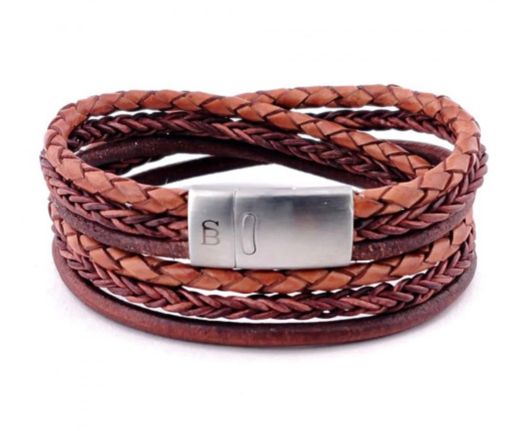 Steel&Barnett Steel & Barnett Leather Bracelet Bonacci 8 Steel&Barnett Steel & Barnett Leather Bracelet Bonacci