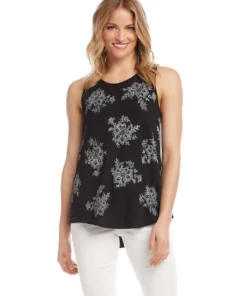 Karen Kane Printed Shirttail Tank Women’s Tops