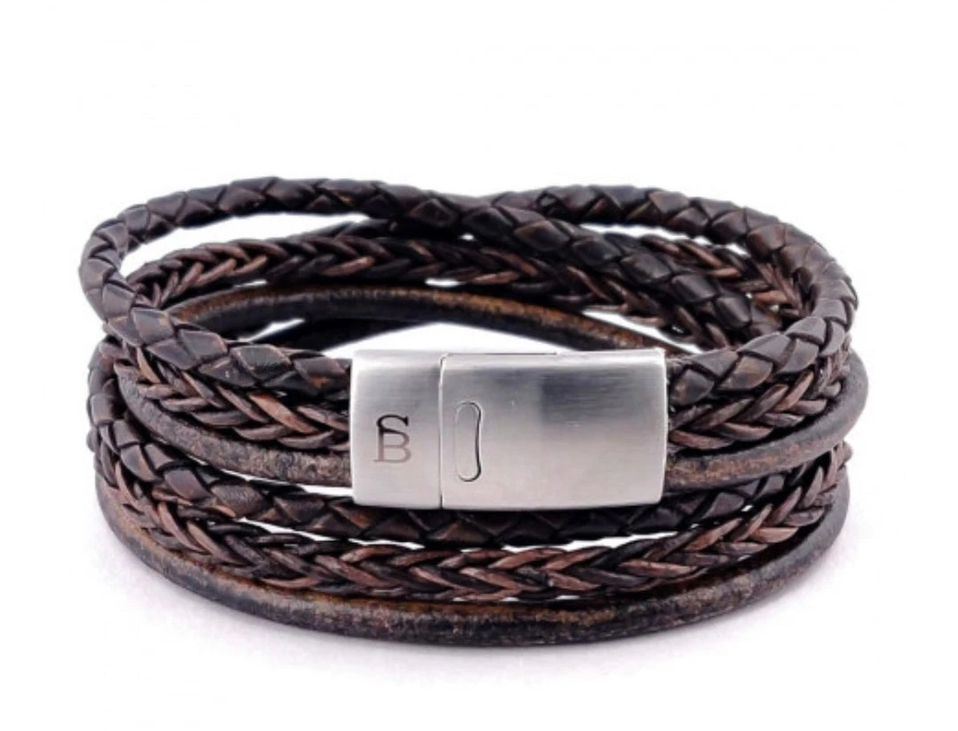 Steel&Barnett Steel & Barnett Leather Bracelet Bonacci 6 Steel&Barnett Steel & Barnett Leather Bracelet Bonacci
