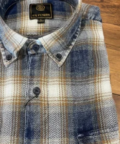 FX/Fusion FX Fusion Navy Gold Washed Plaid 7 FX/Fusion FX Fusion Navy Gold Washed Plaid