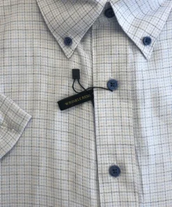 FX/Fusion FX Fusion White Short Sleeve Multi Micro Check Big & Tal