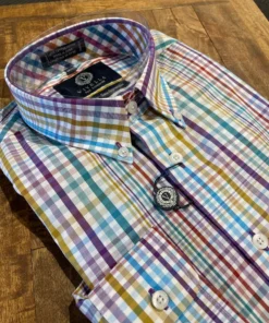 Men’s Tops Viyella Multi Plaid B/D Sport Shirt