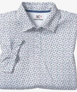 Johnston+Murphy Men’s Tops J&M Paisley Performance Polo