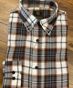 FX/Fusion FX Fusion Rust Grey Plaid Flannel