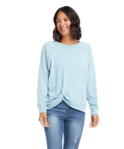 Karen Kane Twist Hem Sweatshirt