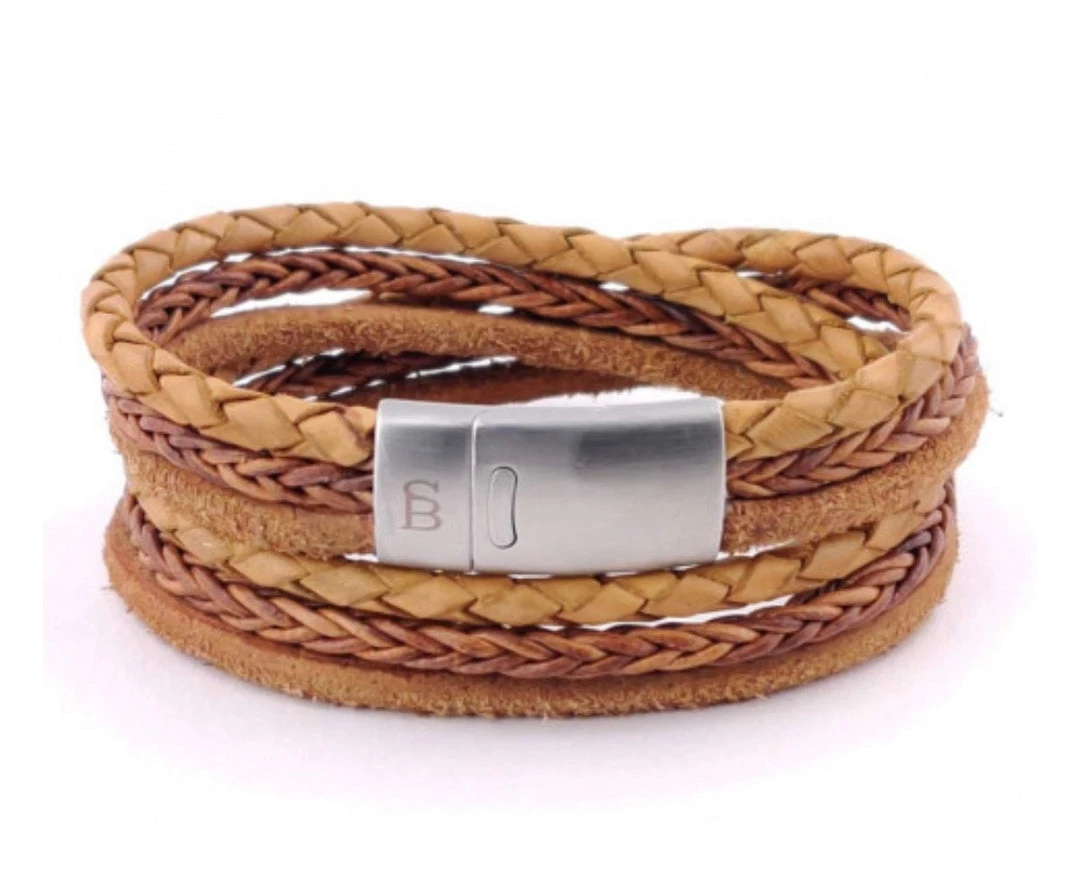 Steel&Barnett Steel & Barnett Leather Bracelet Bonacci 5 Steel&Barnett Steel & Barnett Leather Bracelet Bonacci