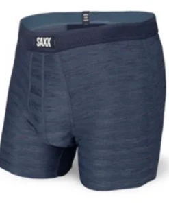 Graham's Style Store Dubuque Underwear SAXX Hot Shot Boxer Brief Dark Denim Heather
