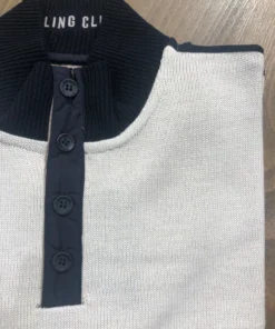 Montechiaro Impulso Button Mock Men’s Tops