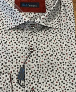 Serica Men’s Tops Blu Floral Dot Sport Shirt Big & Tall