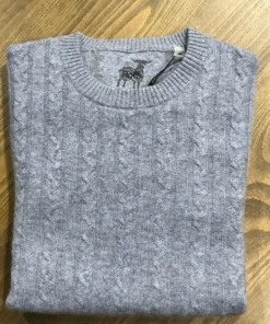Raffi Cashmere Cable Crew Sweater