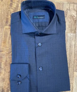 Serica Blu Heather Solid W/ Print Trim Men’s Tops