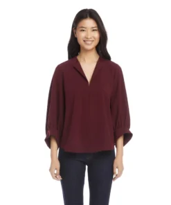 Women’s Tops Karen Kane Split Neck Top
