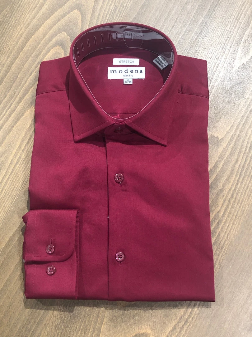 Modena Solid Slim Fit Dress Shirt - 2 Colors Men’s Tops 3 Modena Solid Slim Fit Dress Shirt - 2 Colors Men’s Tops