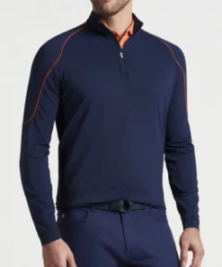 Peter Millar Perth Piped Performance Quarter Zip