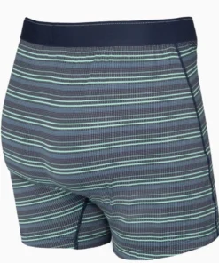 Graham's Style Store Dubuque SAXX Quest Boxer Brief Green Sunrise Stripe