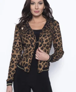 Frank Lyman Animal Print Jacket Women’s Tops