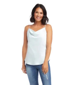 Karen Kane Satin Drape Cami Women’s Tops