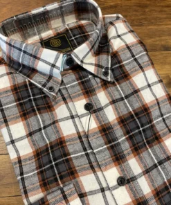 FX/Fusion FX Fusion Rust Grey Plaid Flannel