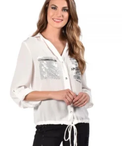 Women’s Tops Frank Lyman Glitter Pocket Top