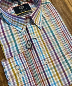 Men’s Tops Viyella Multi Plaid B/D Sport Shirt
