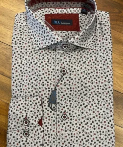 Serica Men’s Tops Blu Floral Dot Sport Shirt Big & Tall