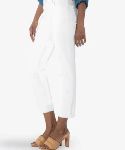 KUT Amy Crop Straight Leg Roll Up Women’s Bottoms
