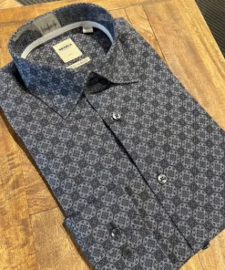 Sport Shirts Serica Charcoal Print Sport Shirt