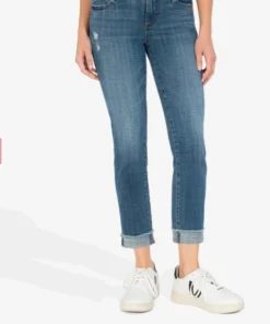 Kut Amy Crop Straight Leg Denim