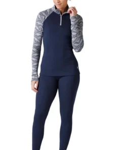 SmartWool Merino 250 Base Layer Pattern Quarter Zip Women’s Tops