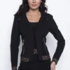 Frank Lyman Animal Trim Black Jacket